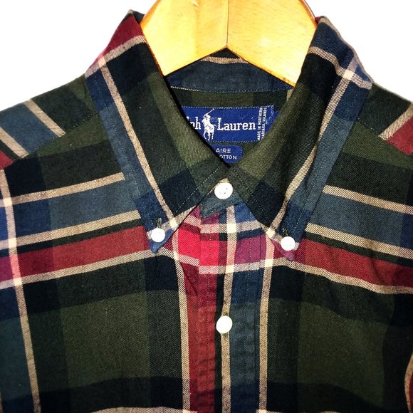 Ralph Lauren Long Sleeve Button Down Plaid Sz M - Picture 5 of 8